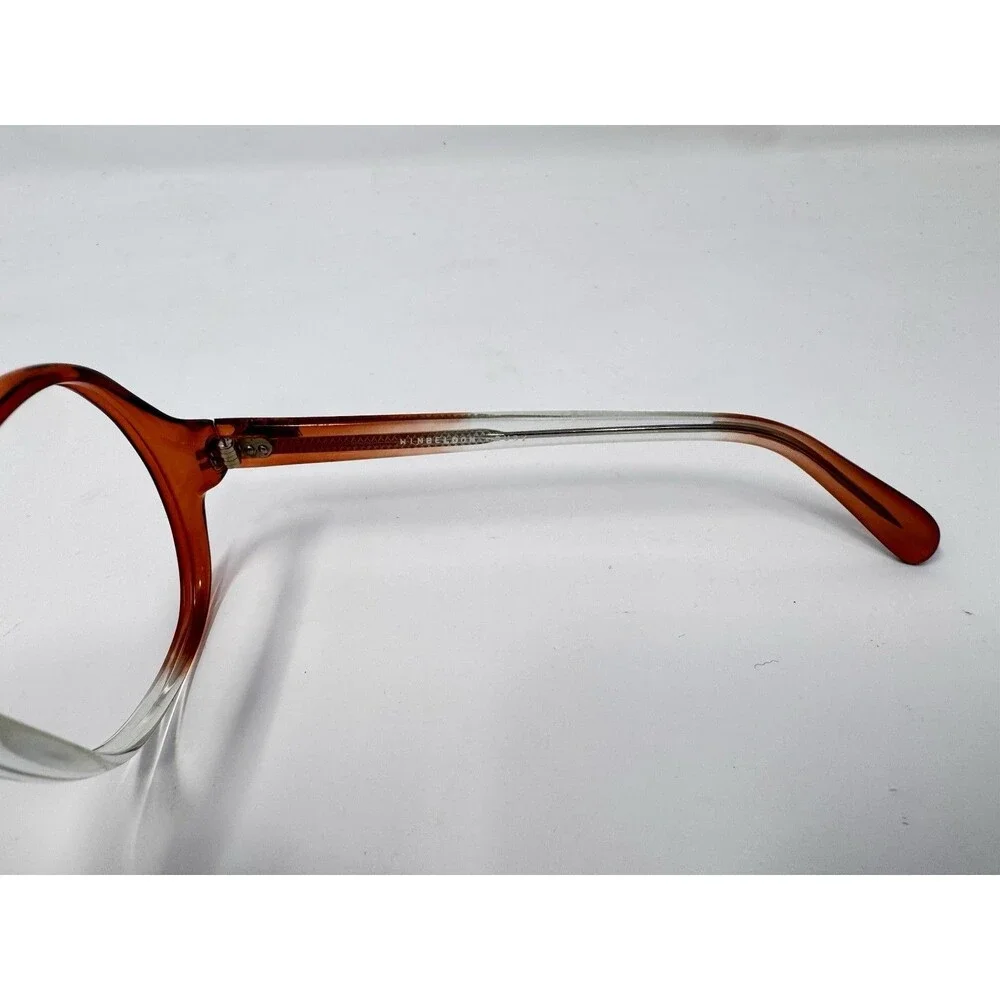 Winbeldon Ruby Vintage Eyeglass Frames Only 50-17-135 Orange Clear UK New Old St